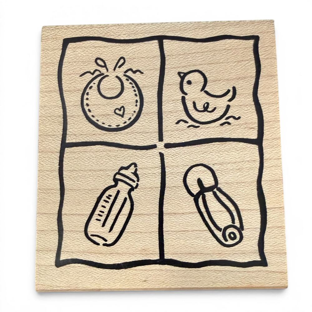 Great Impression H100 Baby Shower Infant Large Rubber Stamp
